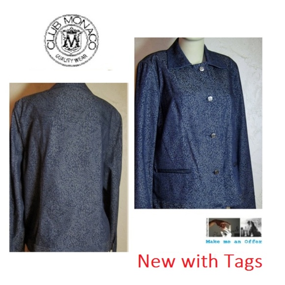 Peck & Peck Weekend NWT Indigo Denim Blazer - Picture 1 of 6